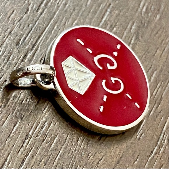 GucciGhost Sterling Silver & Enamel Diamond Charm - Picture 13 of 14